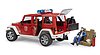 Jeep Wrangler Unlimited Rubicon Feuerwehrfahrzeug mit Feuerwehrmann