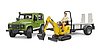 Land Rover Defender Station Wagon e micro escavatore JCB