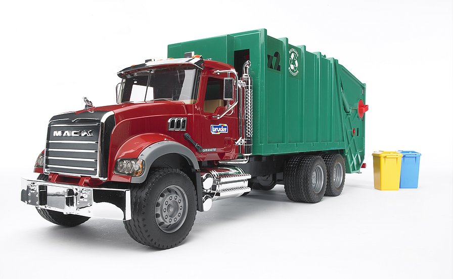 Bruder toys mack granite garbage truck on sale