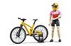 bworld Mountainbike mit Radfahrerin