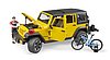 Jeep Wrangler Rubicon w. mountain bike and cyclist