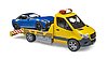 MB Sprinter Autotransporter mit  Light & Sound Modul und BRUDER Roadster