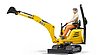 JCB Mikrobagger 8010 CTS und Bauarbeiter