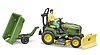 bworld John Deere Rasentraktor mit Anhänger und Gärtner