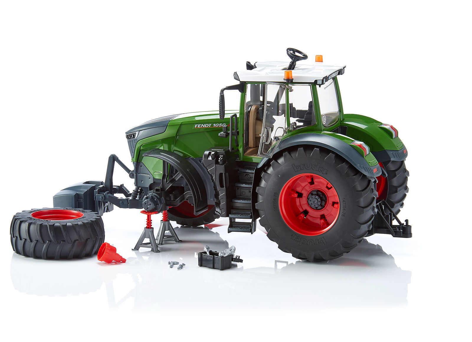 Trator FENDT 1050 Vario com mecânico e acessórios - Bruder 04041